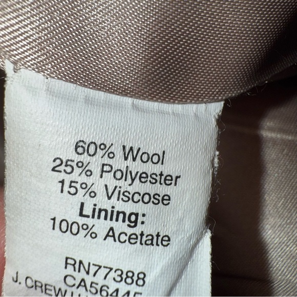 J Crew Peacoat Double Breasted Women's 14 Fushia Pink Wool Blend Tending EUC - Picture 10 of 10